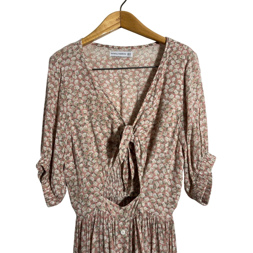 FAITHFULL THE BRAND Blogger Favorite Marigot Ditzy Floral Tie Front Mini Dress - Picture 8 of 15